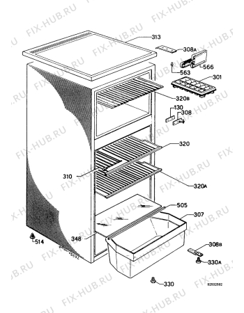 Взрыв-схема холодильника Zanussi Z214/4D - Схема узла Housing 001